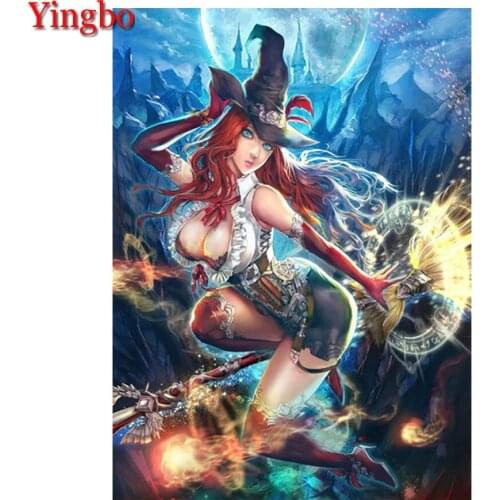 Cartoon Fantastic Witch Diamond Painting Kit Full Square New Arrival Diamond Embroidery Mosaic Picture Of Rhinestone Home Decor