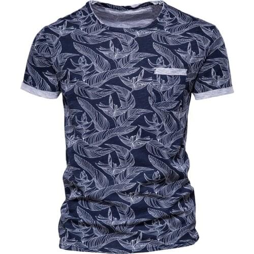 2021 Summer New Printed T-shirt Mens Fashion Leisure Elastic Top Mens Sports Short Sleeve (european Size)