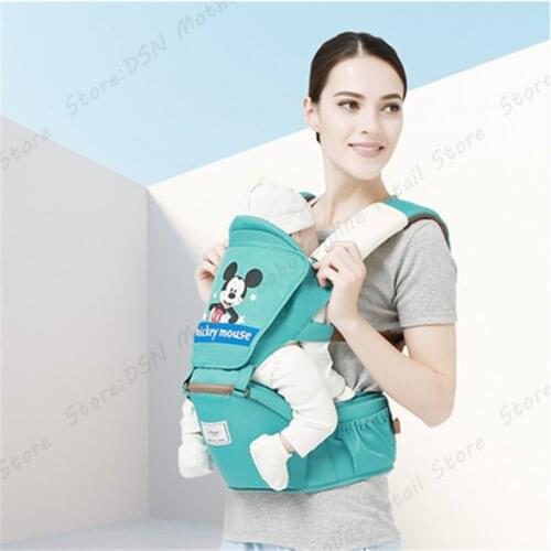 Disney New Cartoon Baby Cute Carrier Backpack Breathable Kangaroo Upgrade Hip Seat Toddler Infant Sling Waist Stool Removable
