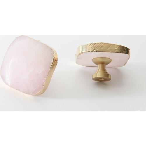 Solid Brass Crystal Knobs Dresser Drawer Knobs Pulls Furniture Cabinet Handle Pull Harware Pink Cupboard Pull Hanldles