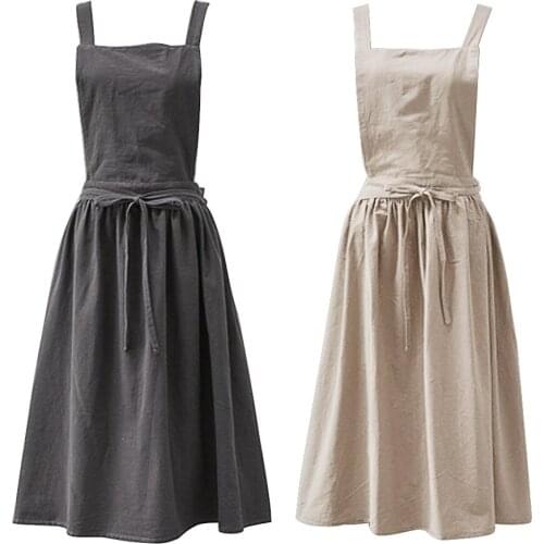 Nordic Simple Florist Apron Cotton Linen Gardening Coffee Shops Kitchen Aprons For Cooking Baking Restaurant Apron Premium