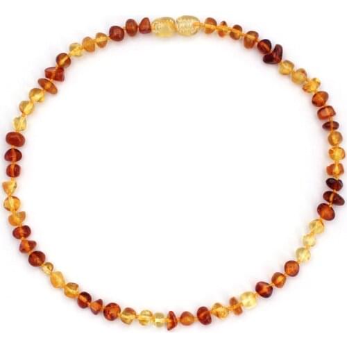 SA SILVERAGE New Arrival 2021 Real Natural Amber Pendant Children Necklaces Gift for Baby Multicolor Chain Link Necklaces Chain