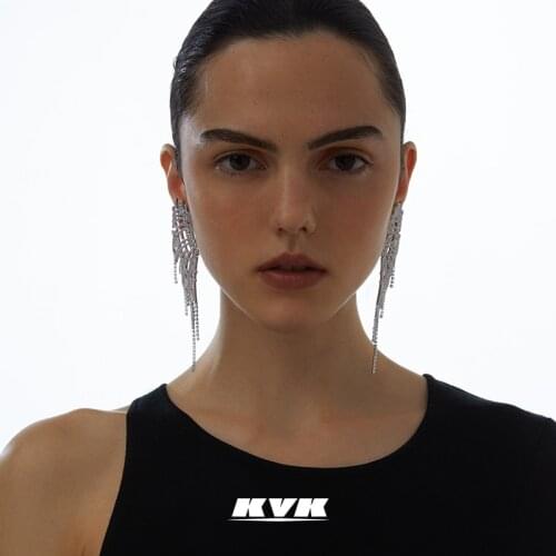 Kvk2021 new mesh Tassel Earrings niche design advanced Tassel Earrings simple fashion earrings