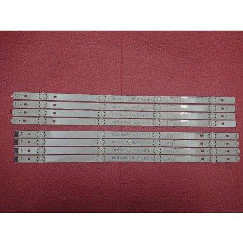 New 10set=80pcs LED strip for LG 49LH590V HC490DUN 49LH5700 49LJ51/LJ57_FHD_A B Type LG innotek 17Y 49_FHD A B EAU63673013