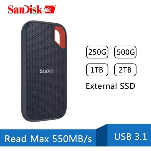 SanDisk 2tb Type-c Portable SSD 1tb 500GB 550M External Hard Drive USB 3.1 HD SSD Hard Drive 250GB Solid State Disk for Laptop