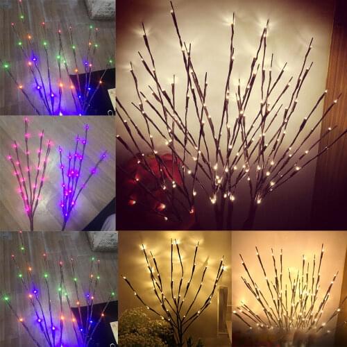 20/100led Ip44 Waterproof 2AA 3v Simulation Tree Branch Light Strings for Wedding Home Christmas New Year Party Birthday Decor