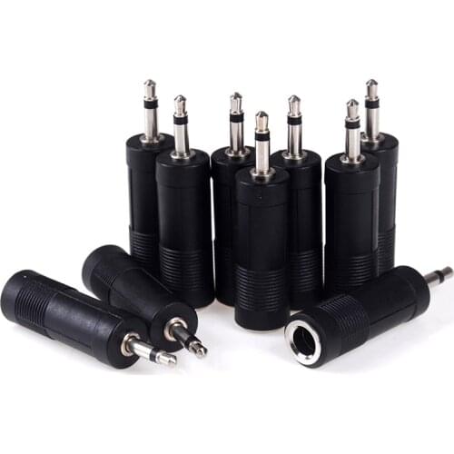 High Quality 1/8 3.5mm Male Plug To 1/4 6.35mm Female Jack Mono Adapter Connector Convertor