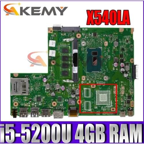 X540LA MB._4G/i5-5200U/AS 4GB RAM 90NB0B00-R00020 Mainboard REV2.0 For Asus X540L X540LJ X540 F540L Laptop Motherboard Test ok