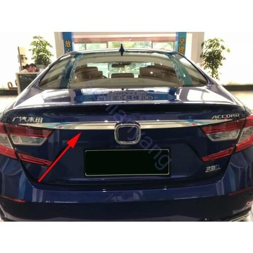 Rear Exterior Chrome Door Trunk Lid Cover Trim For 2018-2021 Honda Accord Sedan Decoration Style