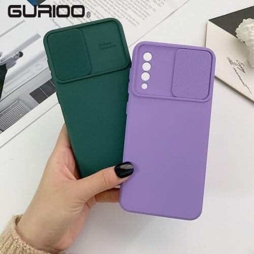 Slide Camera Protection Phone Case For Samsung S21 Plus Ultra S20 FE A12 32 42 52 72 5G A31 51 71 21S 10S Shockproof Back Cover