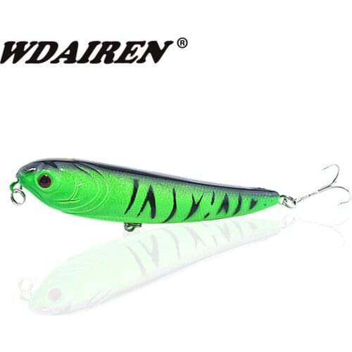 1Pcs 13.5g 10cm Topwater Floating Pencil Crank Fishing lures Pencil Bait Hooks Crankbaits 5 Colors Fishing tackle NE-319