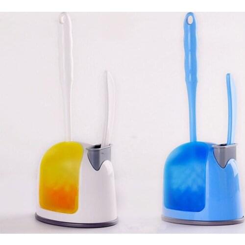 1PC Toilet Clean Toilet Brush with Brush Holder Bathroom Brush Long Handle Toilet Brush Set Random Color OK 0178