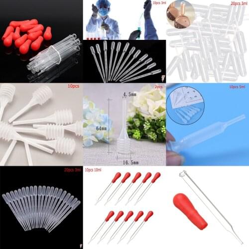 2/10/20/50/pcs 3/5/10ml Rubber Head Lab Dropper Pipette Glass Experiment Medical Pipette Dropper Transfer Pipette Lab Supplie