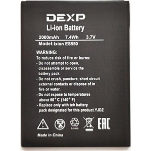 New 3.7V High Quality 2000mAh Battery For DEXP Ixion ES550 ES 550 Phone Battery