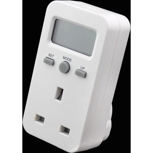 Digital Energy Meter Socket Plug-in Electric Power watt Meter Energy tester Monitor checker LCD Display UK Plug 240V-50Hz 13A