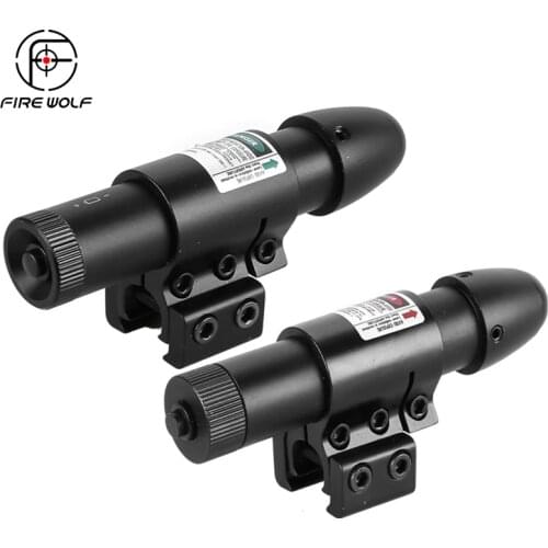 FIRE WOLF Red&Green Dot Laser Sight W/Barrel 11mm/20mm Mount/Rail Hunting Airsoft Air Guns Laser Sight Tactical Rifle Air Soft