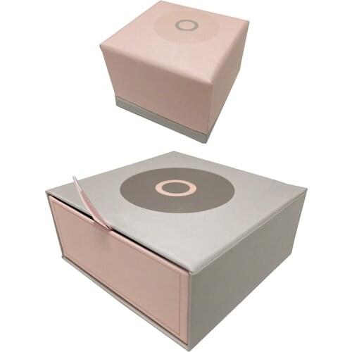 Packaging Pink Paper Ring Boxes For Bracelet Earrings Charms Fashion Jewelry Case For Valentines Day Gift Wholesale Lots Bulk