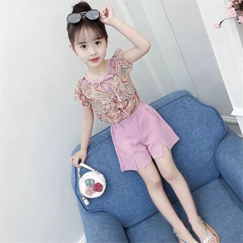 Baby Girls Clothing Sets Summer Fashion Sleeveless Tops & Shorts Kids Clothes Suits 4 5 6 7 8 9 10 11 12 Years Children Outfits