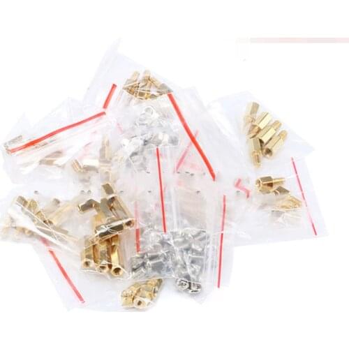 M3 copper pillar package M3*5 6 8 10 12 15 +6 double pass M3 nut screw kit
