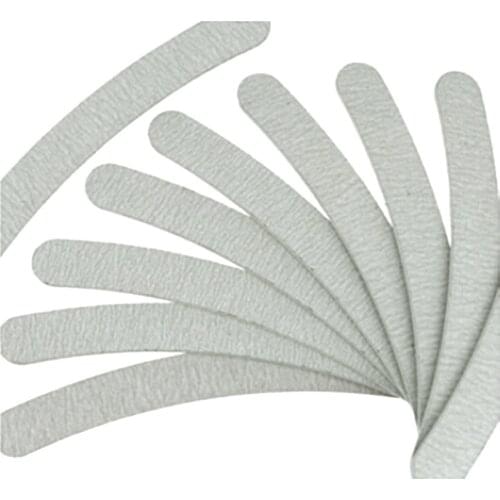 Nail Art Manicure Buffer Sanding Nail Polishing block Wood Crescent Sandpaper Grit Manicure Device Nail Art Tool