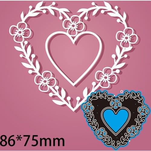 Metal Cutting Dies Creative Hollow Heart New Scrapbook Decoration Template Embossing DIY Paper Card Craft 86*75 mm
