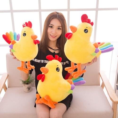 Cartoon colourful chick plush toy doll soft throw pillow birthday gift b0427