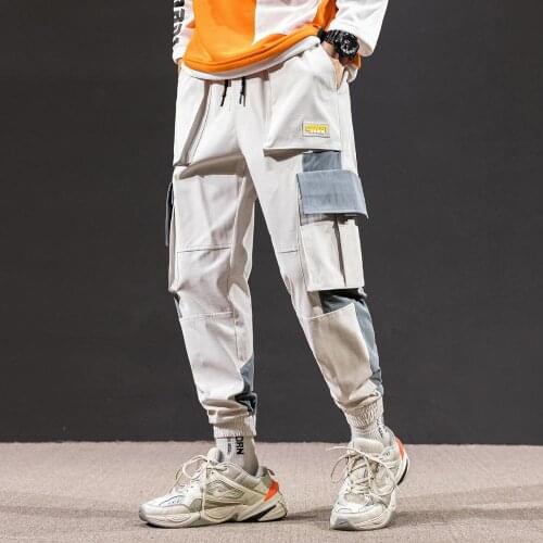 Mens new hip-hop overalls pocket jogging Harajuku sports pants wholesale casual fashion street boy sports pants