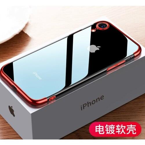 Sumgo soft TPU case for iPhone X Xr Xs Max cases ultra thin transparent plating shining case for iPhone Xs Mixed silicon cover