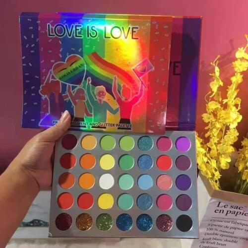 Eyeshadow Palette 35 Bright Colors Matte Shimmer Eyeshadow Makeup Pallete Long Lasting High Pigment Eye Shadow Cosmetics Set