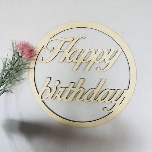 Happy Birthday Wooden Circle Hanging Acrylic Wooden Party Sign Personalized Happy Birthday Party Decoration Unique Gift Supplies