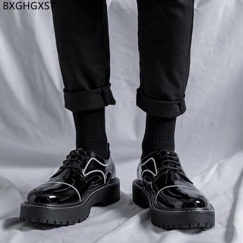 Casual Business Shoes Men White Patent Leather Shoes for Men Office 2021 Black Dress Shoes for M E N Zapatos De Hombre Chaussure