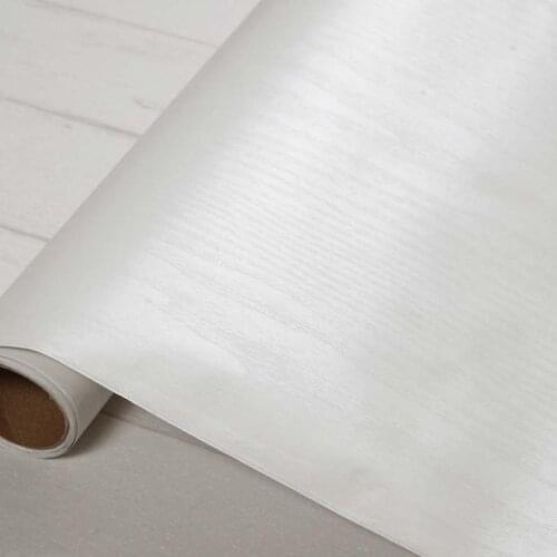 Pvc self adhesive wallpaper wood grain closet door wardrobe furniture renovation stickers imitation wood grain thicker stickers