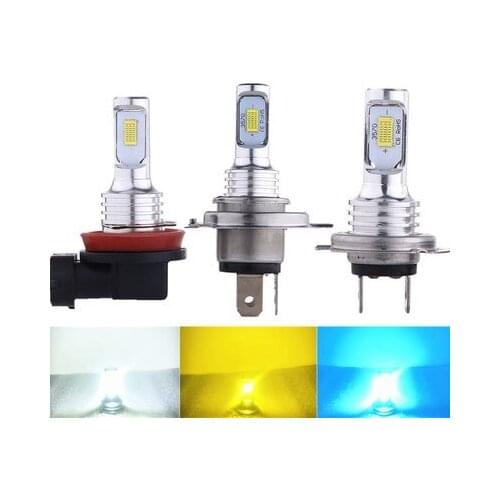 PAMPSEE LED CSP Mini H7 LED Lamps For Cars Headlight Bulbs H4 led H8 H11 Fog Light HB3 9005 HB4 Ice Blue 8000K 3000K Auto #3570