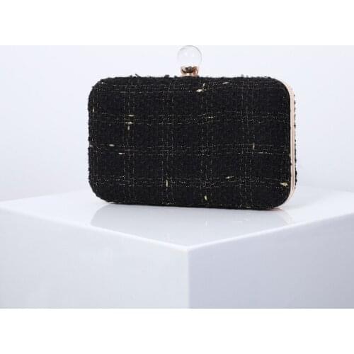 Women Evening Clutch Bag Woven Rattan Women Bag Wedding Purse Party Banquet Chain Shoulder Bag