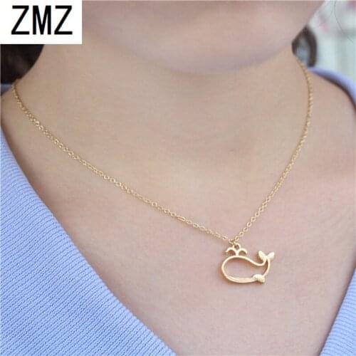 ZMZ 30pcs/lot 2018 Europe/US fashion hollow whale pendant lovely cute animal jewelry for women party jewelry gift for mom