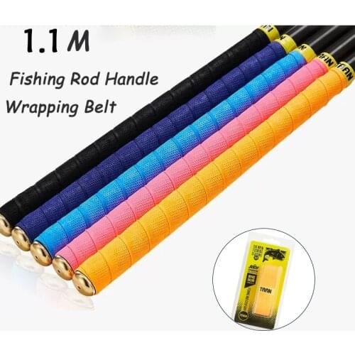 1PC Fishing Rod Handle Wrapping Belt 1.1m Absorbing Sweat Belt Anti-Slip Tape Anti-slip Sport Sweat band Fishing Tackle