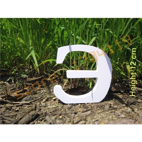 12cm Artificial Wood Wooden White Letters Russian Letters alphabet Home Decoration Wedding Birthday wedding decoration letter