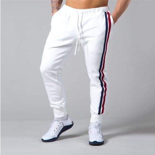 2021 Brand Casual Joggers Men Sweatpants Gym Running Pants Mens Fitness Bodybuilding Men Jogging Pants Zipper cotton Sweatpants