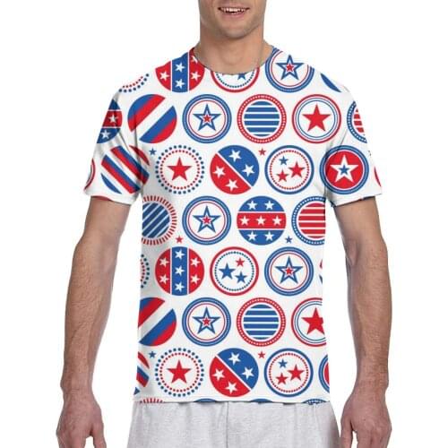 Americana Badge T shirt Man T-shirt 2020 Summer Round Neck Tshirts Tee Shirts Men Streetwear T-shirts Short Sleeve