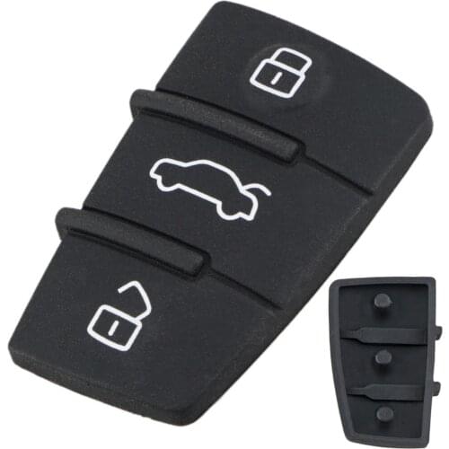 Flip Folding Remote 3 Buttons Car Key Shell Case Automobile Key Case Rubber Pad Replacement Fit for A3 A4 A5 A6 A8 Q5 Q7 TT RS