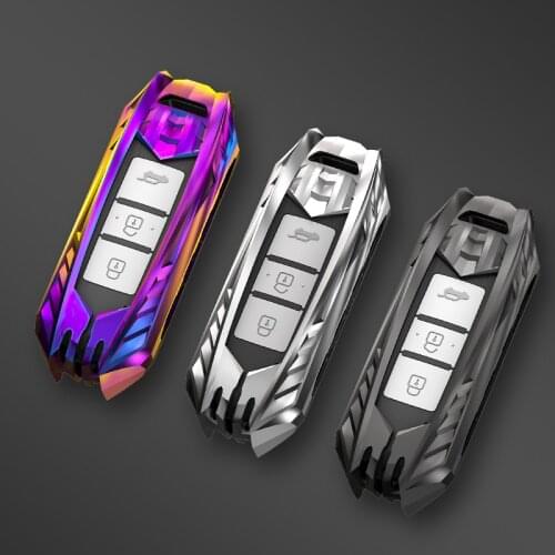Mecha Key Case Remote Fob Shell Keychain Protector Holder for Wuling Hongguang S Baojun 730 510 560 Car Key Cover accessories