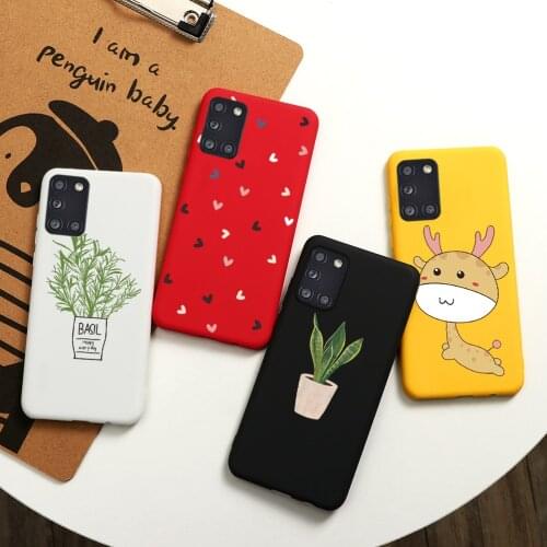 Cover For Samsung Galaxy A31 6.4" Soft TPU Matte Silicone Case Luxury Colorful Cute Painting Phone Covers For Samsung a 31 Cases
