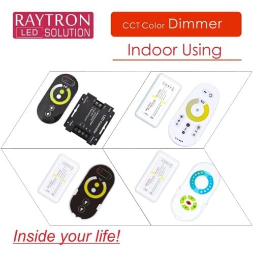 Hot Selling DC12V/24V Profession Wireless RF Remote Touch CCT COB Led Strip Controller Dimmer