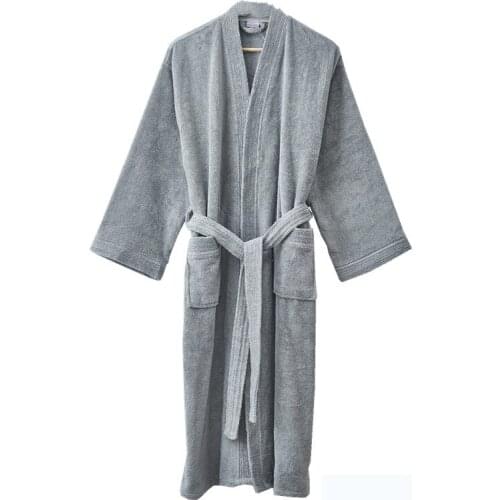 Toweling Robe100% Cotton Unisex Robe Bath Robe Men And Women Sleeprobe Double faced Terry Sleeprobe Females Casual Homewear