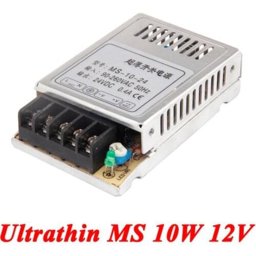 MS-10-12 Mini DC switching power supply 10W 12V 1A,Single Output for Led Strip,voltage converter AC 110V 220v to DC 12v