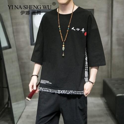 Kimono Japanese Men Short Half-Sleeve Shirt T-shirt Pirnt Japan Harajuku Fashion Style Asian Men Yukata Haori Top Costume Summer