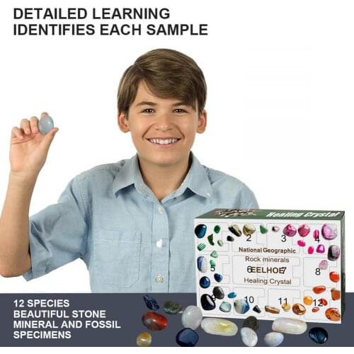 Ore Collection Blind Box Including 12 Samples Kids Earth Science Ore Specimen Interesting Educational Toys For Children Gift Hot