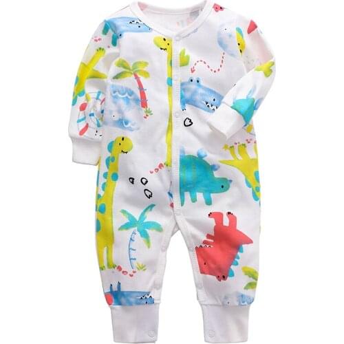 Newborn Boy Rompers Long Sleeves infant girl Comfortable Baby Pajamas Kawaii Animal even climb clothes conjoined ha garments