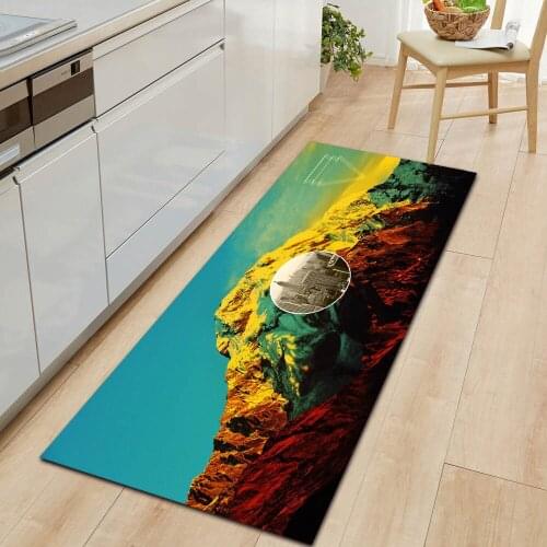 Mountain Floor Mat Kitchen Mat Entrance Door Mat Bedroom Living Room Decorative Carpet Bathroom Soft Carpet