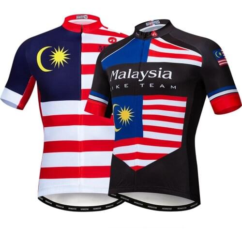 Malaysia 2019 pro team Cycling Jerseys Clothing Summer Short Sleeve MTB Bike Shirt Racing Sport Bicycle Wear Clothes Tops